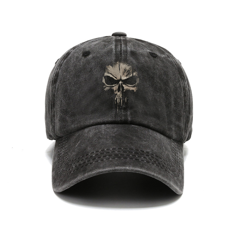 Skull Print Hat bluvap(01)