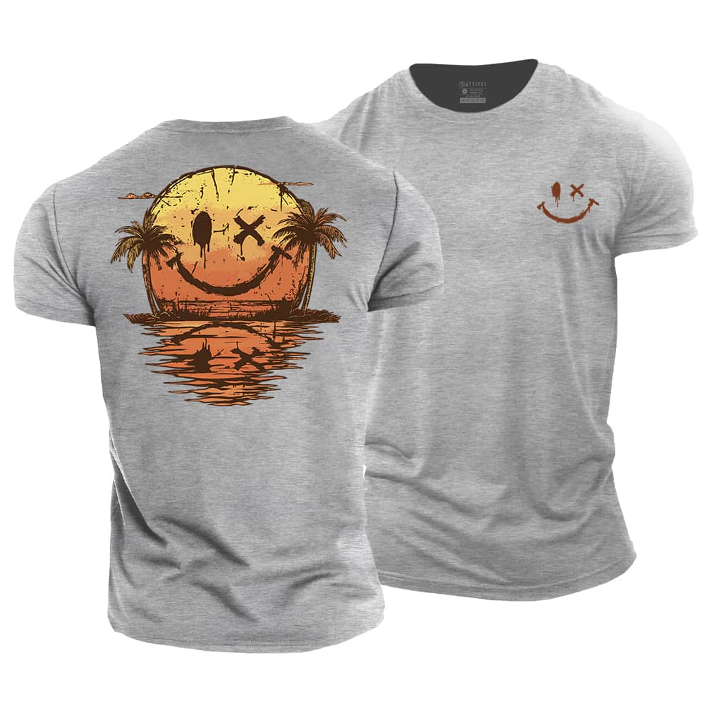 【2plan】Love smile printing short sleeve t-shirt Short-Sleeve Unisex T-Shirt | M/L - TrapKing Humane